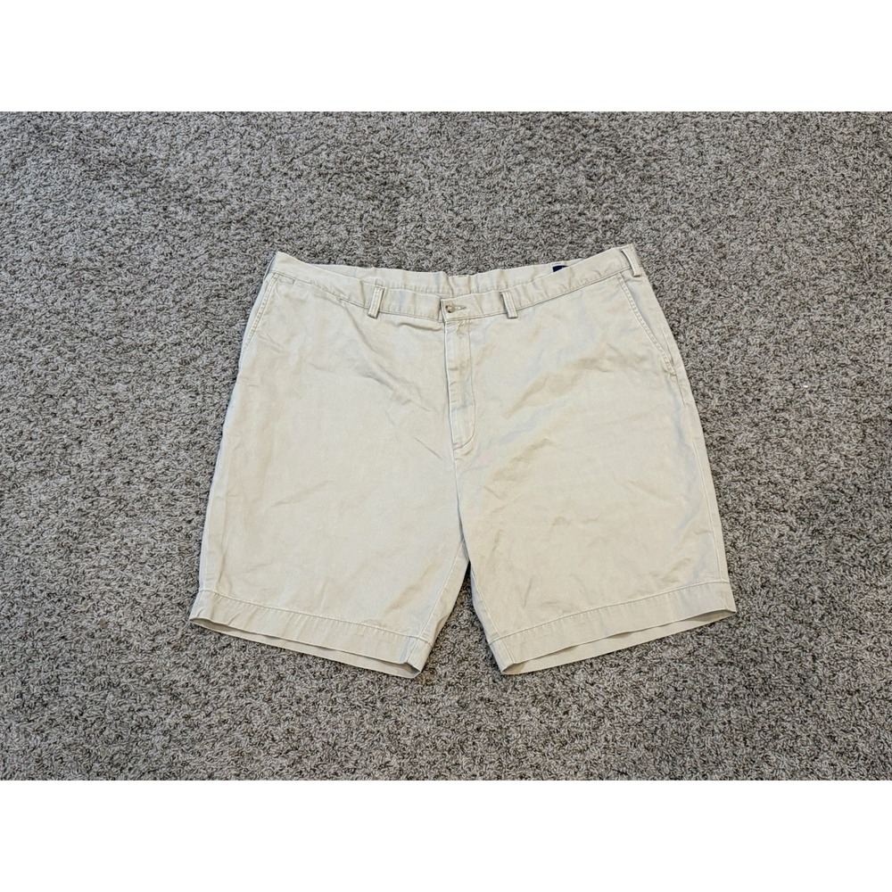 Polo Ralph Lauren Shorts 46B Tan Khaki Stretch Classic Fit Chino Pony Logo